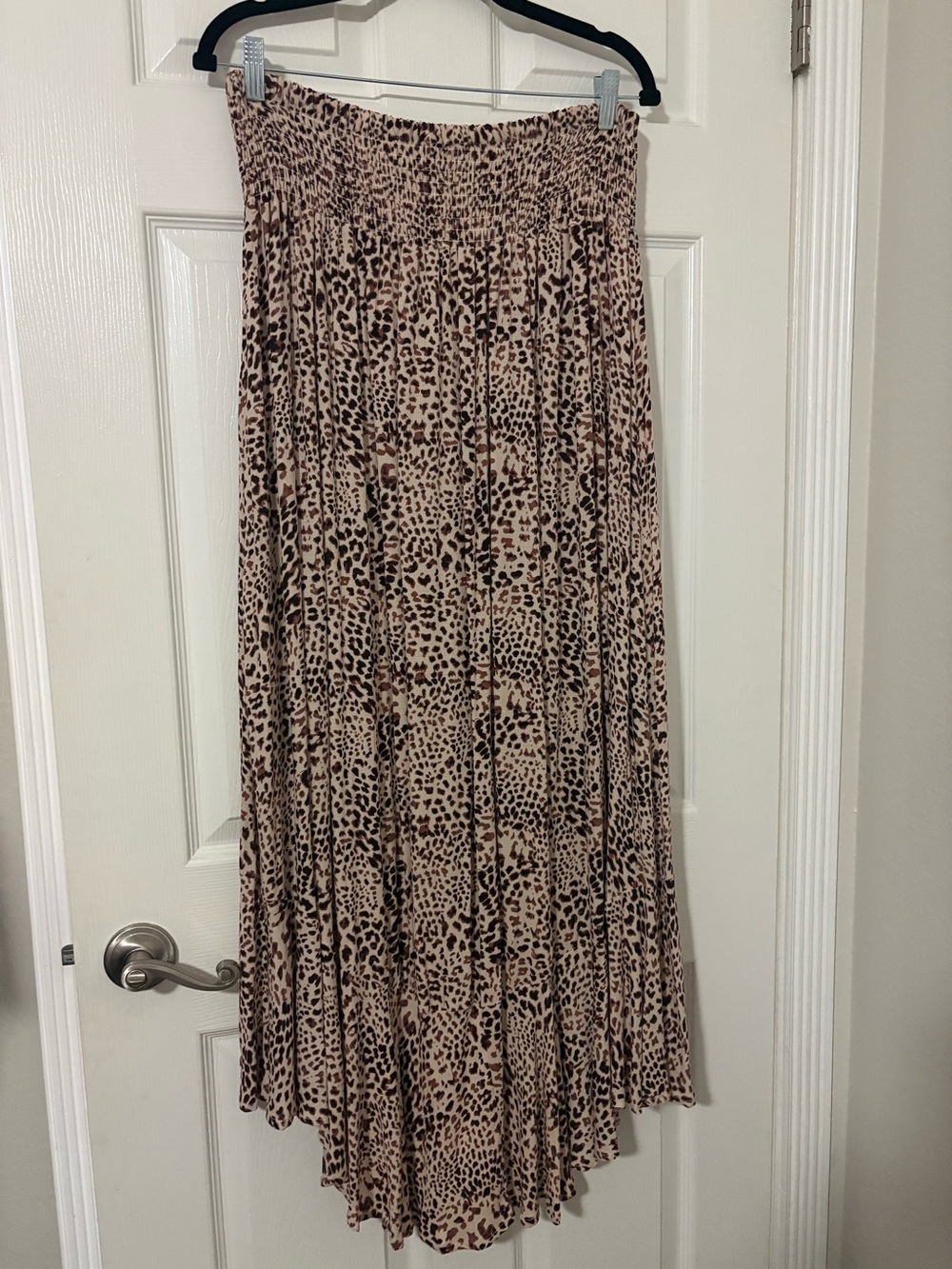 Rachel Zoe Leopard Print Maxi high low skirt - Neutral Brown - Picture 2 of 5